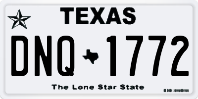TX license plate DNQ1772
