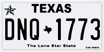 TX license plate DNQ1773