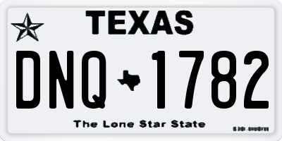 TX license plate DNQ1782