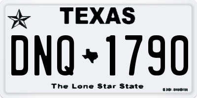TX license plate DNQ1790