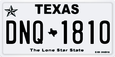 TX license plate DNQ1810