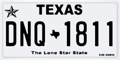 TX license plate DNQ1811