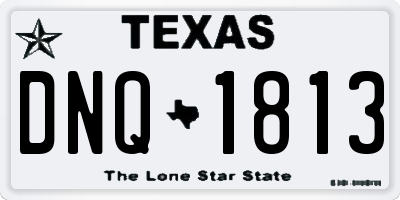 TX license plate DNQ1813
