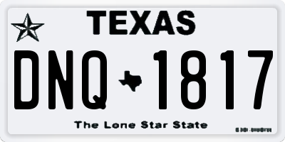 TX license plate DNQ1817