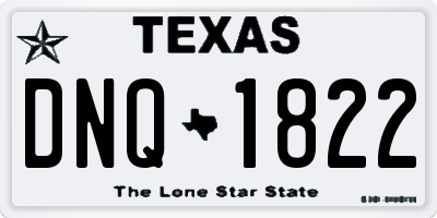 TX license plate DNQ1822