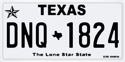 TX license plate DNQ1824