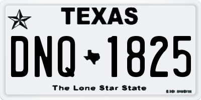 TX license plate DNQ1825
