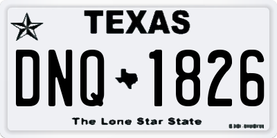 TX license plate DNQ1826