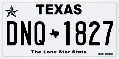 TX license plate DNQ1827
