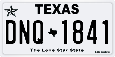 TX license plate DNQ1841