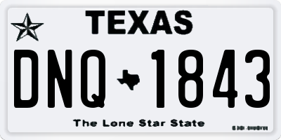 TX license plate DNQ1843