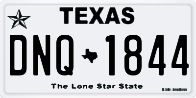 TX license plate DNQ1844