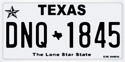 TX license plate DNQ1845