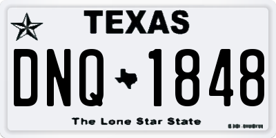 TX license plate DNQ1848