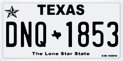TX license plate DNQ1853