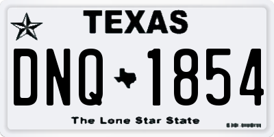 TX license plate DNQ1854
