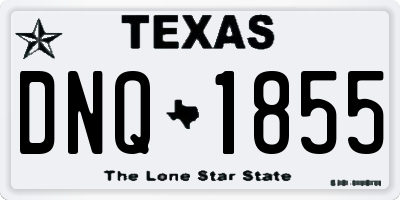TX license plate DNQ1855