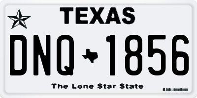 TX license plate DNQ1856