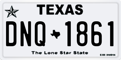 TX license plate DNQ1861