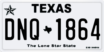 TX license plate DNQ1864