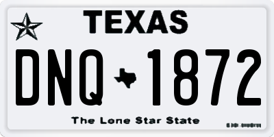 TX license plate DNQ1872