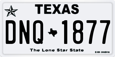 TX license plate DNQ1877