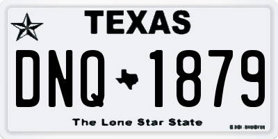 TX license plate DNQ1879