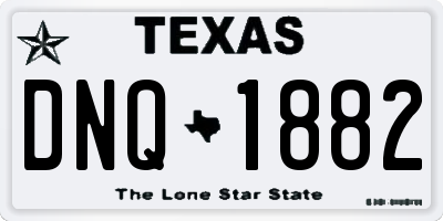TX license plate DNQ1882