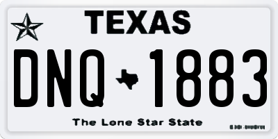 TX license plate DNQ1883
