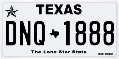 TX license plate DNQ1888