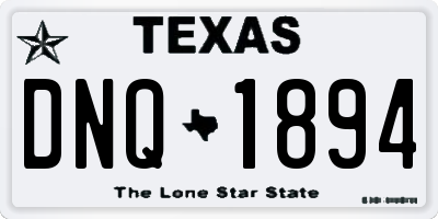 TX license plate DNQ1894