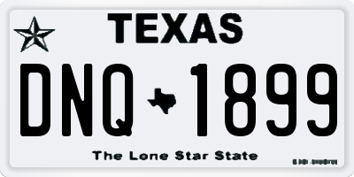 TX license plate DNQ1899