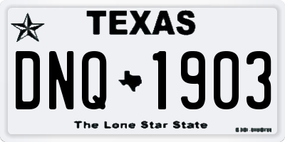 TX license plate DNQ1903