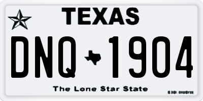 TX license plate DNQ1904