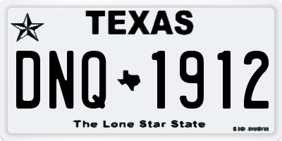 TX license plate DNQ1912