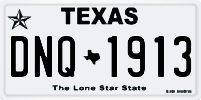 TX license plate DNQ1913