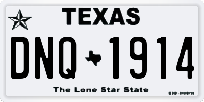 TX license plate DNQ1914