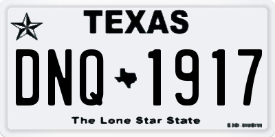 TX license plate DNQ1917