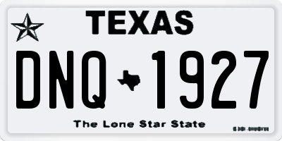 TX license plate DNQ1927
