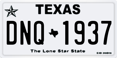 TX license plate DNQ1937