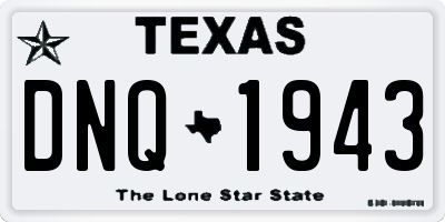 TX license plate DNQ1943