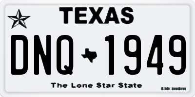 TX license plate DNQ1949