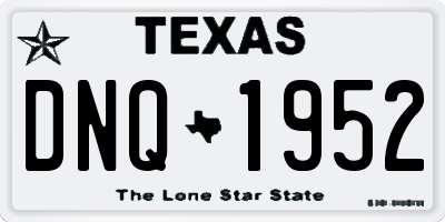 TX license plate DNQ1952