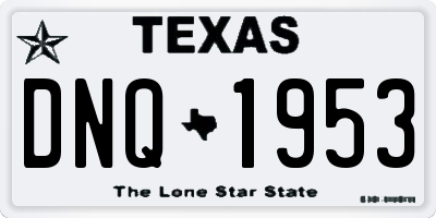 TX license plate DNQ1953