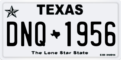 TX license plate DNQ1956