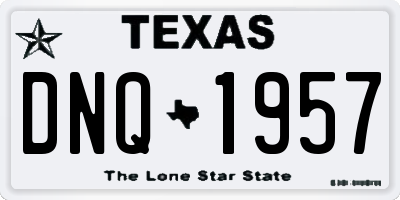 TX license plate DNQ1957