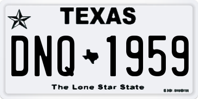 TX license plate DNQ1959