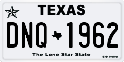 TX license plate DNQ1962