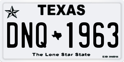 TX license plate DNQ1963