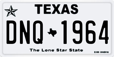 TX license plate DNQ1964